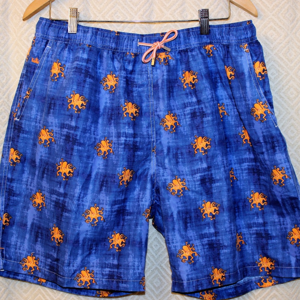 Peter Millar "Octopus-Print" Swim Trunks